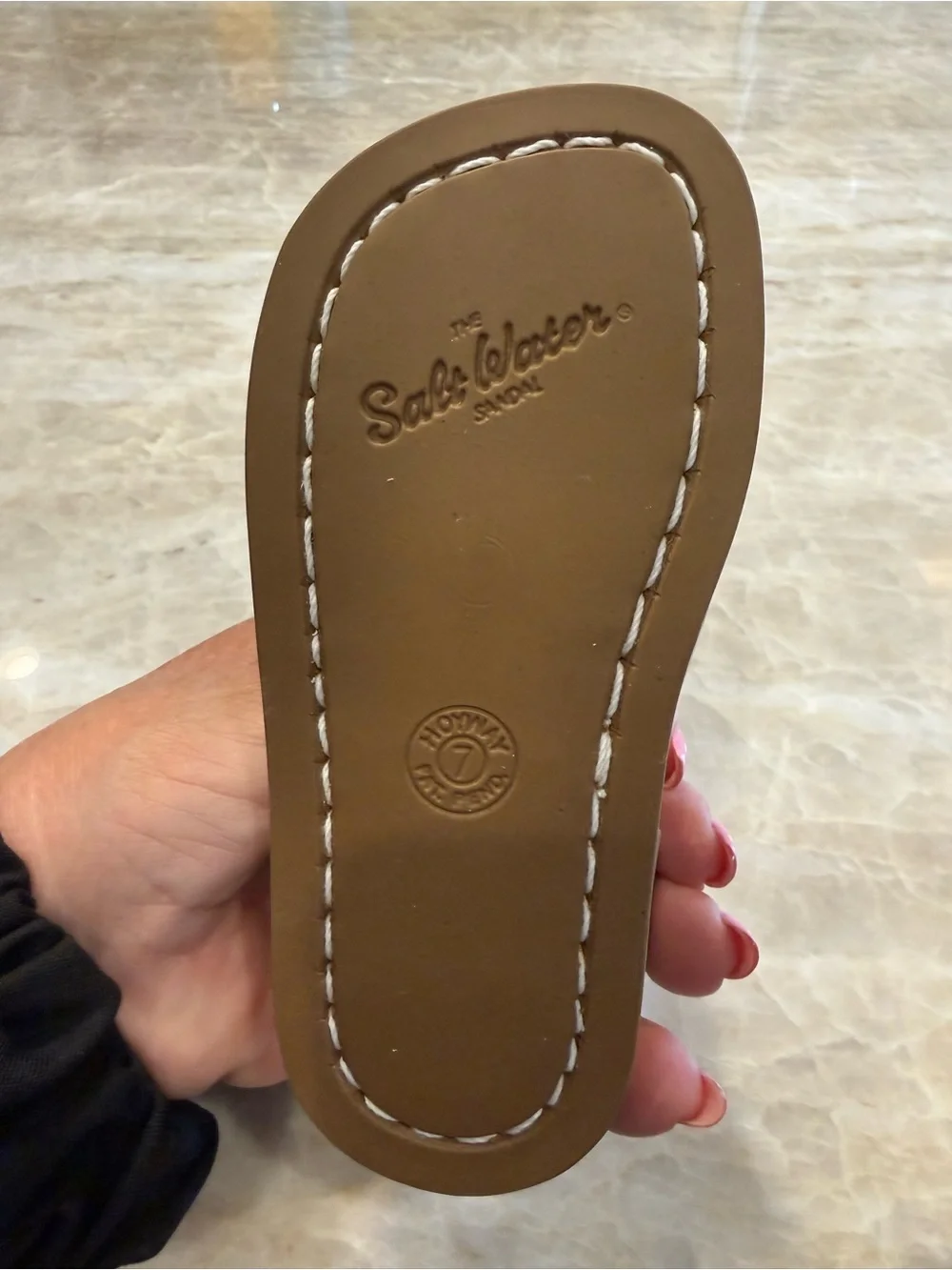 Saltwater “Original “ Sandal by Hoy in Little Girl’s Size 7 NWT